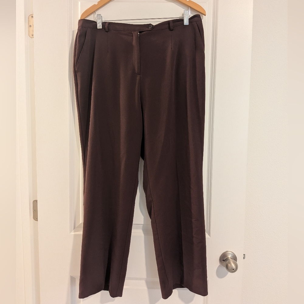 Sag Harbor Stretch Petite Women's Brown Dress Pants Size 16P